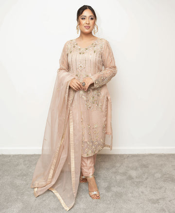 pastels organza wedding wear